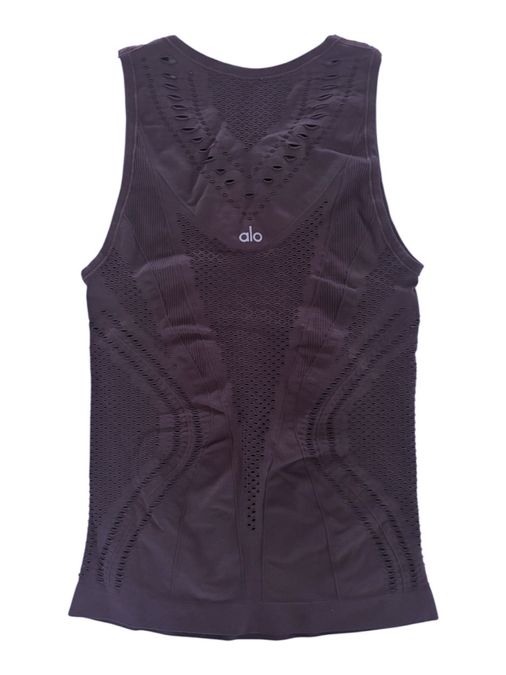ALO Yoga Lark Slash & Burn Tank. Size XS. Color- Raisin - Picture 3 of 3